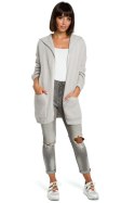 Sweter Damski Model BK002 Grey - BE Knit BE Knit Sweter Damski Model BK002 Grey - BE Knit BE Knit