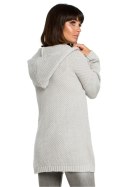Sweter Damski Model BK002 Grey - BE Knit BE Knit Sweter Damski Model BK002 Grey - BE Knit BE Knit