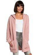 Sweter Damski Model BK002 Pink - BE Knit BE Knit Sweter Damski Model BK002 Pink - BE Knit BE Knit