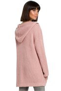 Sweter Damski Model BK002 Pink - BE Knit BE Knit Sweter Damski Model BK002 Pink - BE Knit BE Knit