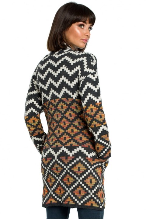Sweter Damski Model BK007 Model 1 Multicolor - BE Knit BE Knit Sweter Damski Model BK007 Model 1 Multicolor - BE Knit BE Knit
