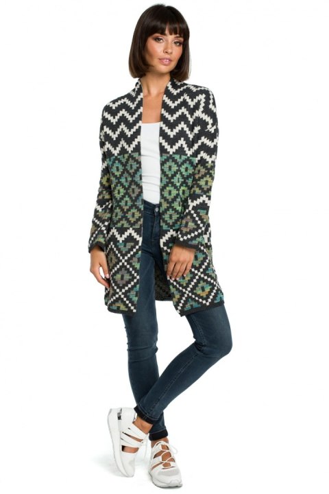 Sweter Damski Model BK007 Model 2 Multicolor - BE Knit BE Knit Sweter Damski Model BK007 Model 2 Multicolor - BE Knit BE Knit