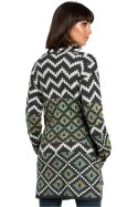 Sweter Damski Model BK007 Model 2 Multicolor - BE Knit BE Knit Sweter Damski Model BK007 Model 2 Multicolor - BE Knit BE Knit