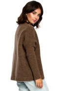 Sweter Damski Model BK009 Carmel - BE Knit BE Knit Sweter Damski Model BK009 Carmel - BE Knit BE Knit
