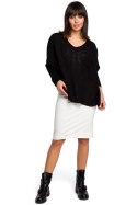 Sweter Damski Model BK018 Black - BE Knit BE Knit Sweter Damski Model BK018 Black - BE Knit BE Knit