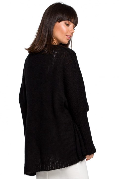 Sweter Damski Model BK018 Black - BE Knit BE Knit Sweter Damski Model BK018 Black - BE Knit BE Knit