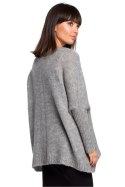 Sweter Damski Model BK018 Grey - BE Knit BE Knit Sweter Damski Model BK018 Grey - BE Knit BE Knit