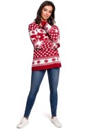 Sweter Damski Model BK039 Model 1 - BE Knit BE Knit Sweter Damski Model BK039 Model 1 - BE Knit BE Knit