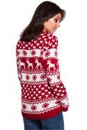 Sweter Damski Model BK039 Model 1 - BE Knit BE Knit Sweter Damski Model BK039 Model 1 - BE Knit BE Knit