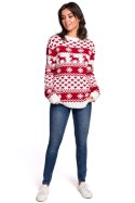 Sweter Damski Model BK039 Model 2 - BE Knit BE Knit Sweter Damski Model BK039 Model 2 - BE Knit BE Knit