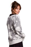 Sweter Damski Model BK056 Model 1 - BE Knit BE Knit Sweter Damski Model BK056 Model 1 - BE Knit BE Knit