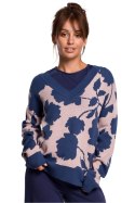 Sweter Damski Model BK056 Model 2 - BE Knit BE Knit Sweter Damski Model BK056 Model 2 - BE Knit BE Knit