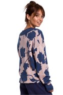 Sweter Damski Model BK056 Model 2 - BE Knit BE Knit Sweter Damski Model BK056 Model 2 - BE Knit BE Knit
