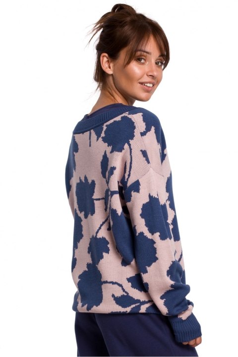 Sweter Damski Model BK056 Model 2 - BE Knit BE Knit Sweter Damski Model BK056 Model 2 - BE Knit BE Knit