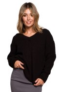 Sweter Damski Model BK075 Black - BE Knit BE Knit Sweter Damski Model BK075 Black - BE Knit BE Knit