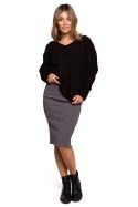 Sweter Damski Model BK075 Black - BE Knit BE Knit Sweter Damski Model BK075 Black - BE Knit BE Knit
