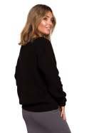 Sweter Damski Model BK075 Black - BE Knit BE Knit Sweter Damski Model BK075 Black - BE Knit BE Knit