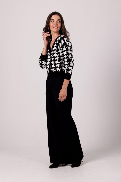 Sweter Damski Model BK104 Black - BE Knit BE Knit Sweter Damski Model BK104 Black - BE Knit BE Knit