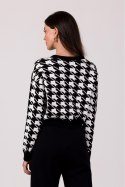 Sweter Damski Model BK104 Black - BE Knit BE Knit Sweter Damski Model BK104 Black - BE Knit BE Knit