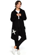 Sweter Kardigan Model BK013 Black - BE Knit BE Knit Sweter Kardigan Model BK013 Black - BE Knit BE Knit