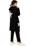 Sweter Kardigan Model BK013 Black - BE Knit BE Knit Sweter Kardigan Model BK013 Black - BE Knit BE Knit