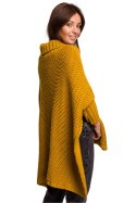 Sweter Ponczo Model BK049 Honey - BE Knit BE Knit Sweter Ponczo Model BK049 Honey - BE Knit BE Knit