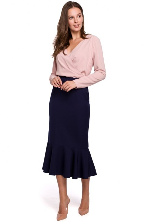 Spódnica Model K025 Atrament - Makover Makover Spódnica Model K025 Atrament - Makover Makover