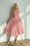 Sukienka Model 269-20 Dirty Pink - Bicotone Bicotone Sukienka Model 269-20 Dirty Pink - Bicotone Bicotone