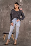 Sweter Damski Model Gloris Grafit - Merribel Merribel Sweter Damski Model Gloris Grafit - Merribel Merribel