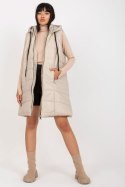 Kamizelka Model TW-KZ-BI-82019.09 Light Beige - Och Bella Och Bella Kamizelka Model TW-KZ-BI-82019.09 Light Beige - Och Bella Och Bella