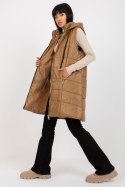 Kamizelka Model TW-KZ-BI-82019.09 Light Brown - Och Bella Och Bella Kamizelka Model TW-KZ-BI-82019.09 Light Brown - Och Bella Och Bella