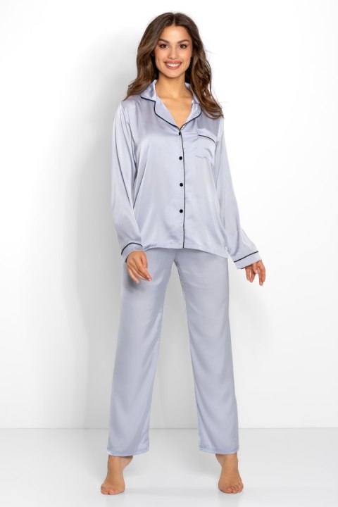 Piżama Damska Model Classic Look Silver - Momenti Per Me Momenti Per Me Piżama Damska Model Classic Look Silver - Momenti Per Me Momenti Per Me