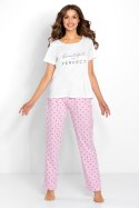 Piżama Damska Model Flawless White/Pink - Momenti Per Me Momenti Per Me Piżama Damska Model Flawless White/Pink - Momenti Per Me Momenti Per Me