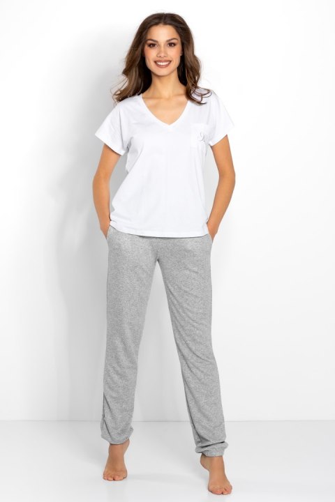 Piżama Komplet Model Chill Out White/Grey - Momenti Per Me Momenti Per Me Piżama Komplet Model Chill Out White/Grey - Momenti Per Me Momenti Per Me