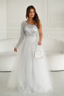 Sukienka Model 303-03 Grey - Bicotone Bicotone Sukienka Model 303-03 Grey - Bicotone Bicotone