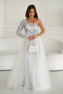Sukienka Model 303-03 Grey - Bicotone Bicotone Sukienka Model 303-03 Grey - Bicotone Bicotone