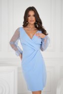 Sukienka Model 324-08 Baby Blue - Bicotone Bicotone Sukienka Model 324-08 Baby Blue - Bicotone Bicotone