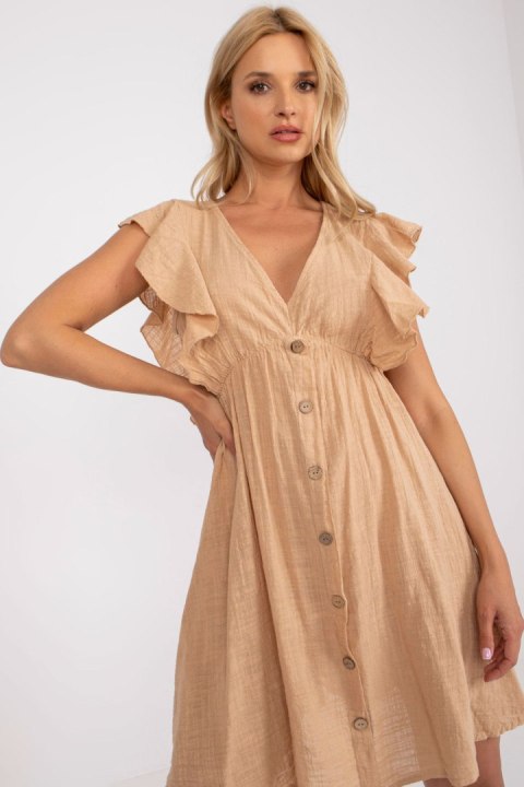 Sukienka Model TW-SK-BI-26735.56 Camel - Och Bella Och Bella Sukienka Model TW-SK-BI-26735.56 Camel - Och Bella Och Bella