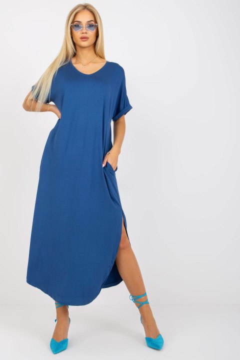 Sukienka Model TW-SK-OB031.11 Dark Blue - Och Bella Och Bella Sukienka Model TW-SK-OB031.11 Dark Blue - Och Bella Och Bella