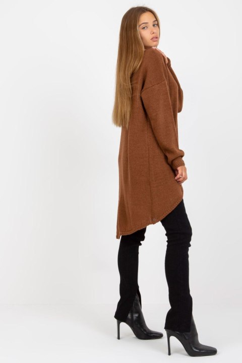 Sweter Damski Model TW-SW-BI-1222.13X Brown - Och Bella Och Bella Sweter Damski Model TW-SW-BI-1222.13X Brown - Och Bella Och Bella