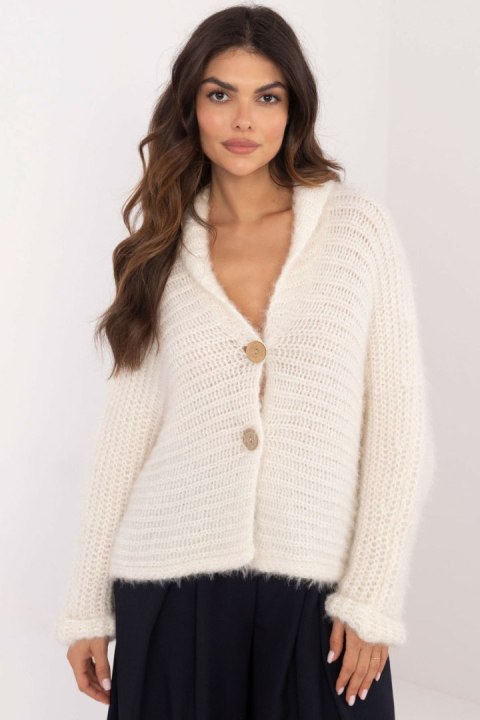 Sweter Damski Model TW-SW-BI-25002.88P Ecru - Och Bella Och Bella Sweter Damski Model TW-SW-BI-25002.88P Ecru - Och Bella Och Bella
