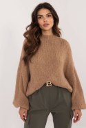 Sweter Damski Model TW-SW-BI-3565.69 Camel - Och Bella Och Bella Sweter Damski Model TW-SW-BI-3565.69 Camel - Och Bella Och Bella