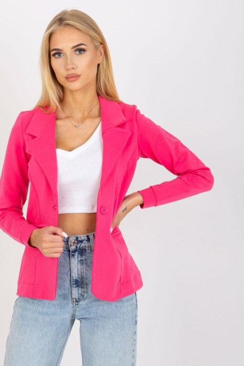 Żakiet Model TW-ZT-OB034.12 Fluo Pink - Och Bella Och Bella Żakiet Model TW-ZT-OB034.12 Fluo Pink - Och Bella Och Bella