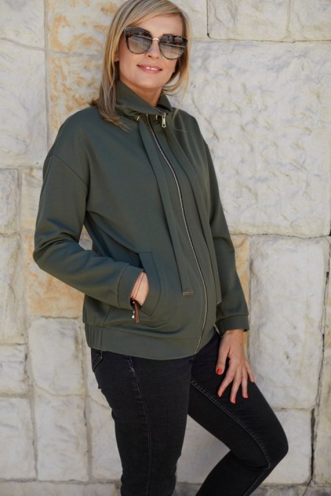 Bluza Damska Model M365/2 Khaki - La Aurora La Aurora Bluza Damska Model M365/2 Khaki - La Aurora La Aurora