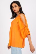 Bluzka Model TW-BZ-BI-82198.46 Orange - Och Bella Och Bella Bluzka Model TW-BZ-BI-82198.46 Orange - Och Bella Och Bella