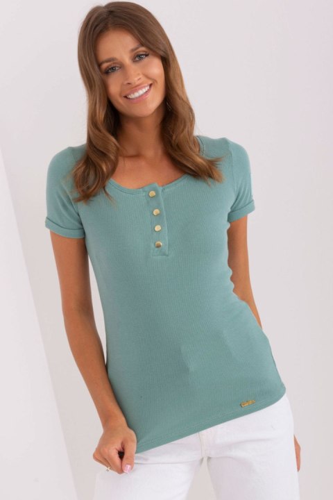 Bluzka Model TW-BZ-OB051.58P Pistacja - Och Bella Och Bella Bluzka Model TW-BZ-OB051.58P Pistacja - Och Bella Och Bella