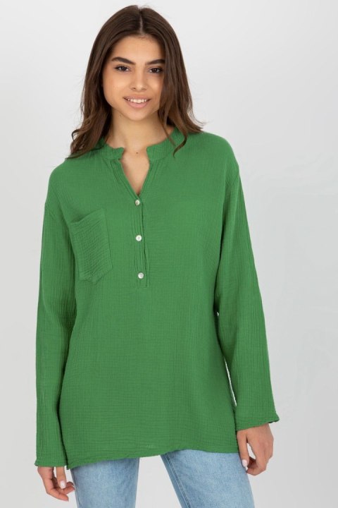 Bluzka Model TW-KS-BI-1144.07 Green - Och Bella Och Bella Bluzka Model TW-KS-BI-1144.07 Green - Och Bella Och Bella