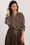 Bluzka Model TW-KS-BI-7175a.25 Black/Beige - Och Bella Och Bella Bluzka Model TW-KS-BI-7175a.25 Black/Beige - Och Bella Och Bella