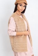 Kamizelka Model TW-KZ-2114.09P Beige - Och Bella Och Bella Kamizelka Model TW-KZ-2114.09P Beige - Och Bella Och Bella