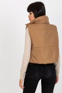 Kamizelka Model TW-KZ-BI-82230.19 Light Brown - Och Bella Och Bella Kamizelka Model TW-KZ-BI-82230.19 Light Brown - Och Bella Och Bella